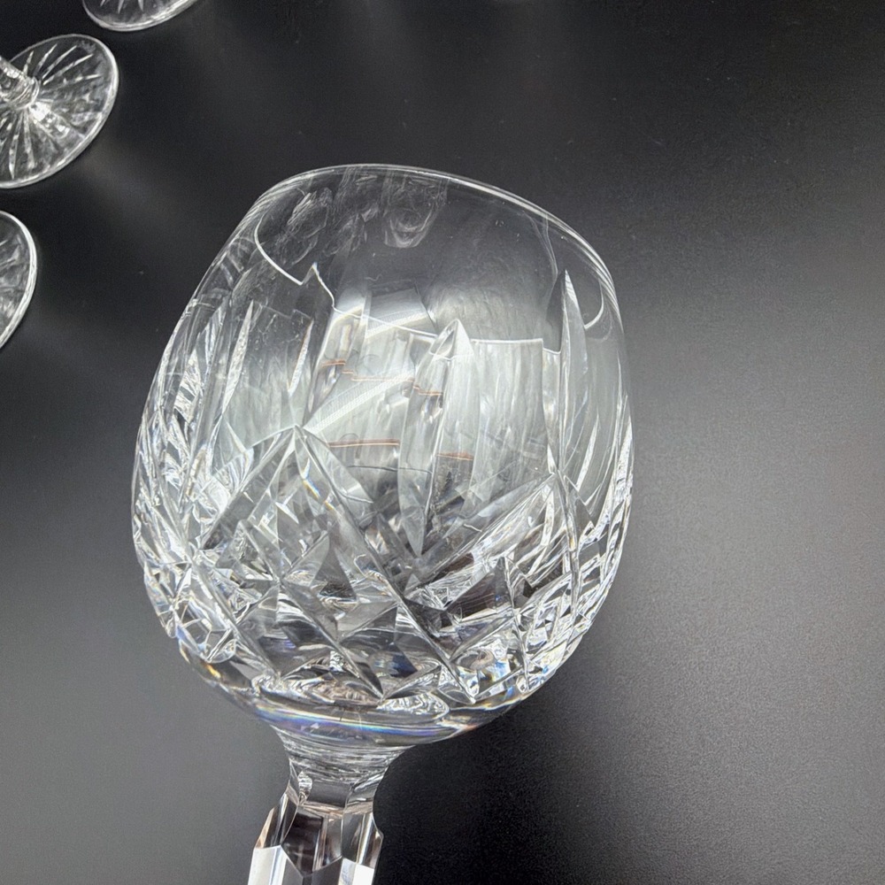 Waterford Lismore Crystal Hock Wine Glasses Set Of 6 Stemware 7.375" - Picture 7 of 13